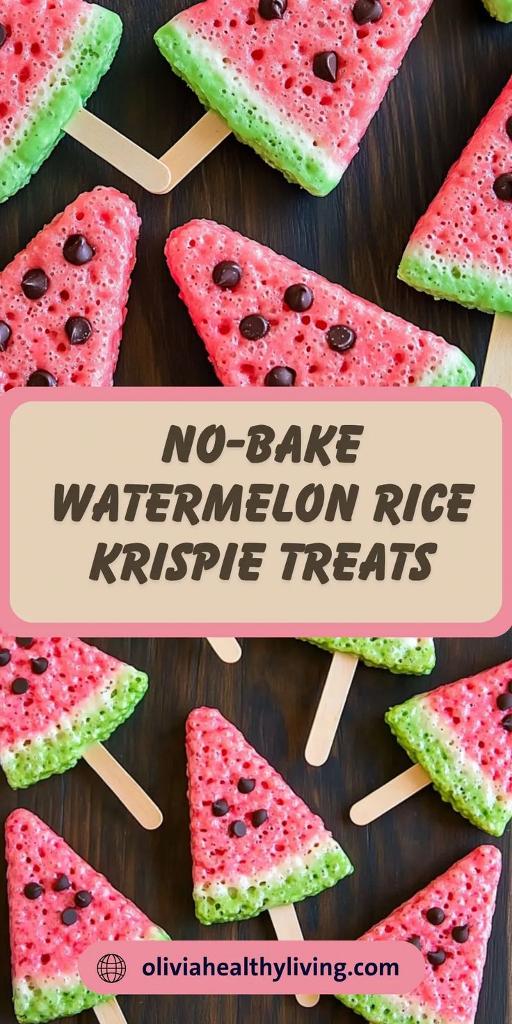 Easy No-Bake Watermelon Rice Krispies for Summer Fun